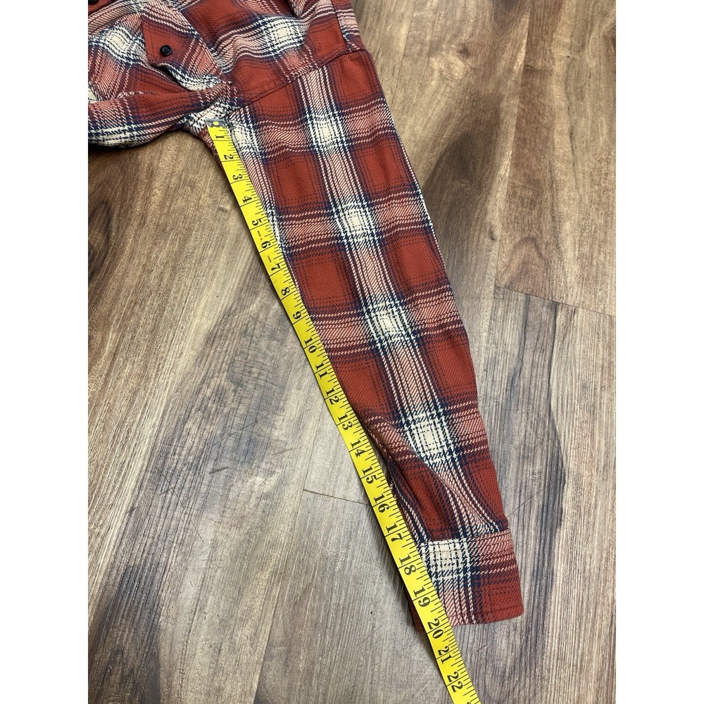 Imogene + Willie Ellie Plaid Red Flannel Shirt Womens XS Cotton Made in USA - Picture 7 of 9